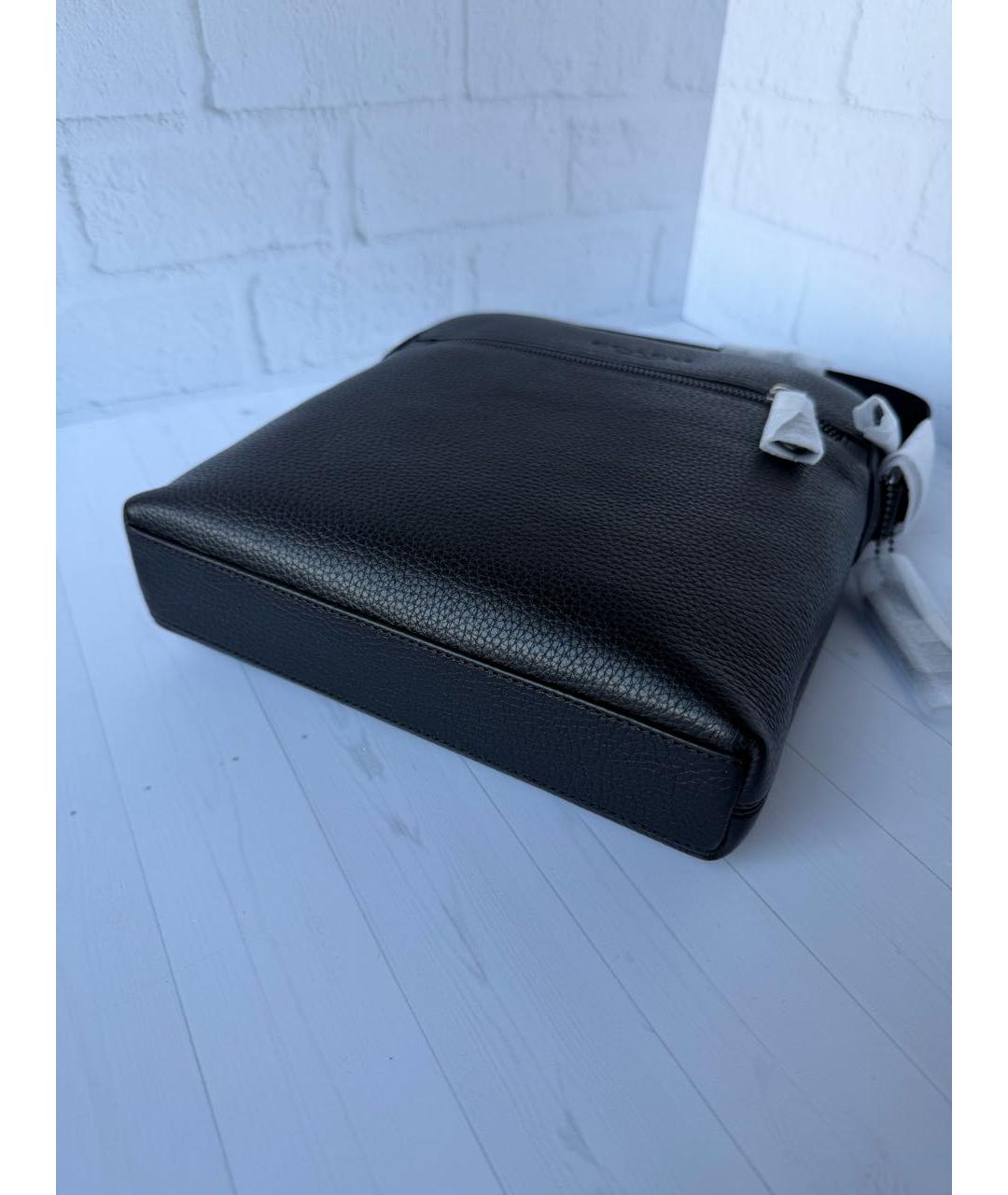 COACH Черная кожаная сумка на плечо, фото 6