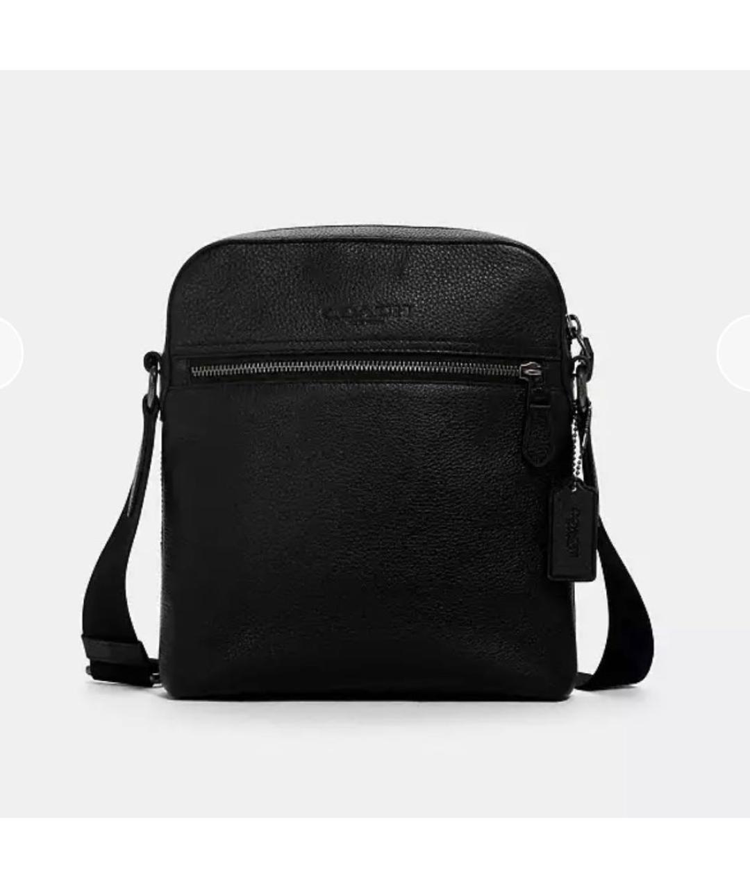 COACH Черная кожаная сумка на плечо, фото 9