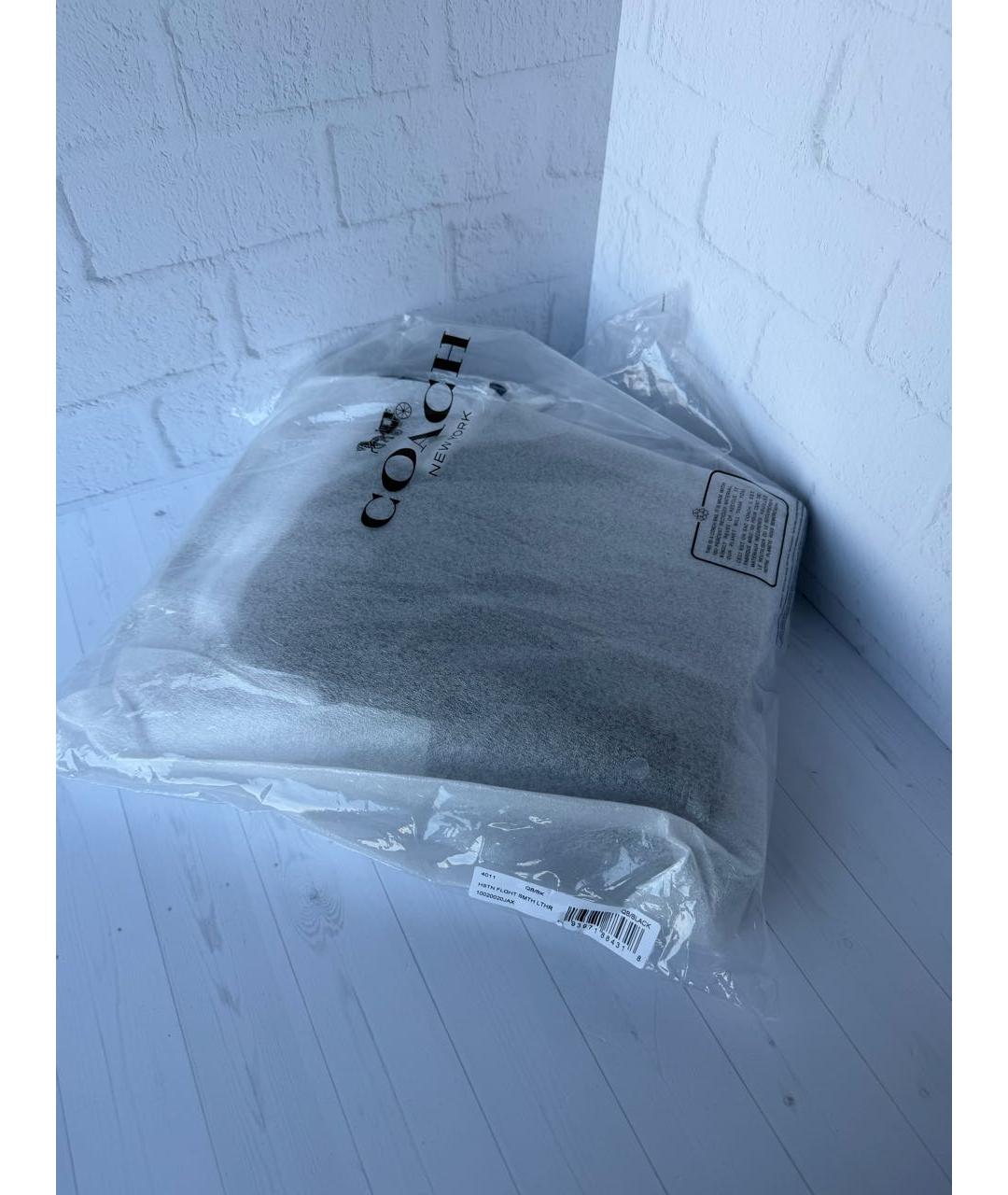 COACH Черная кожаная сумка на плечо, фото 7