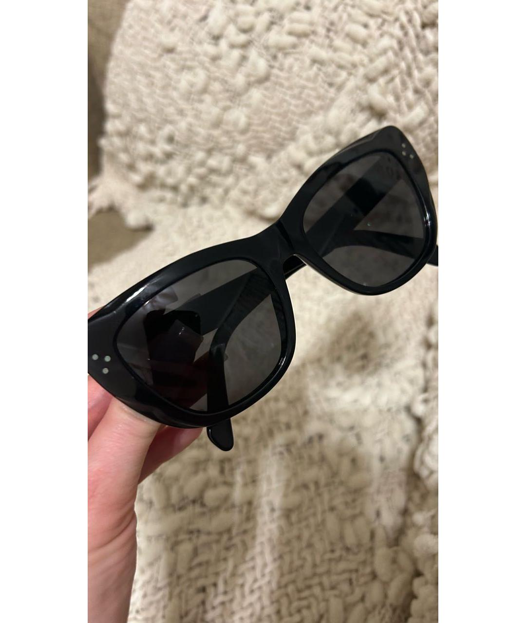 CELINE Черные пластиковые солнцезащитные очки, фото 3