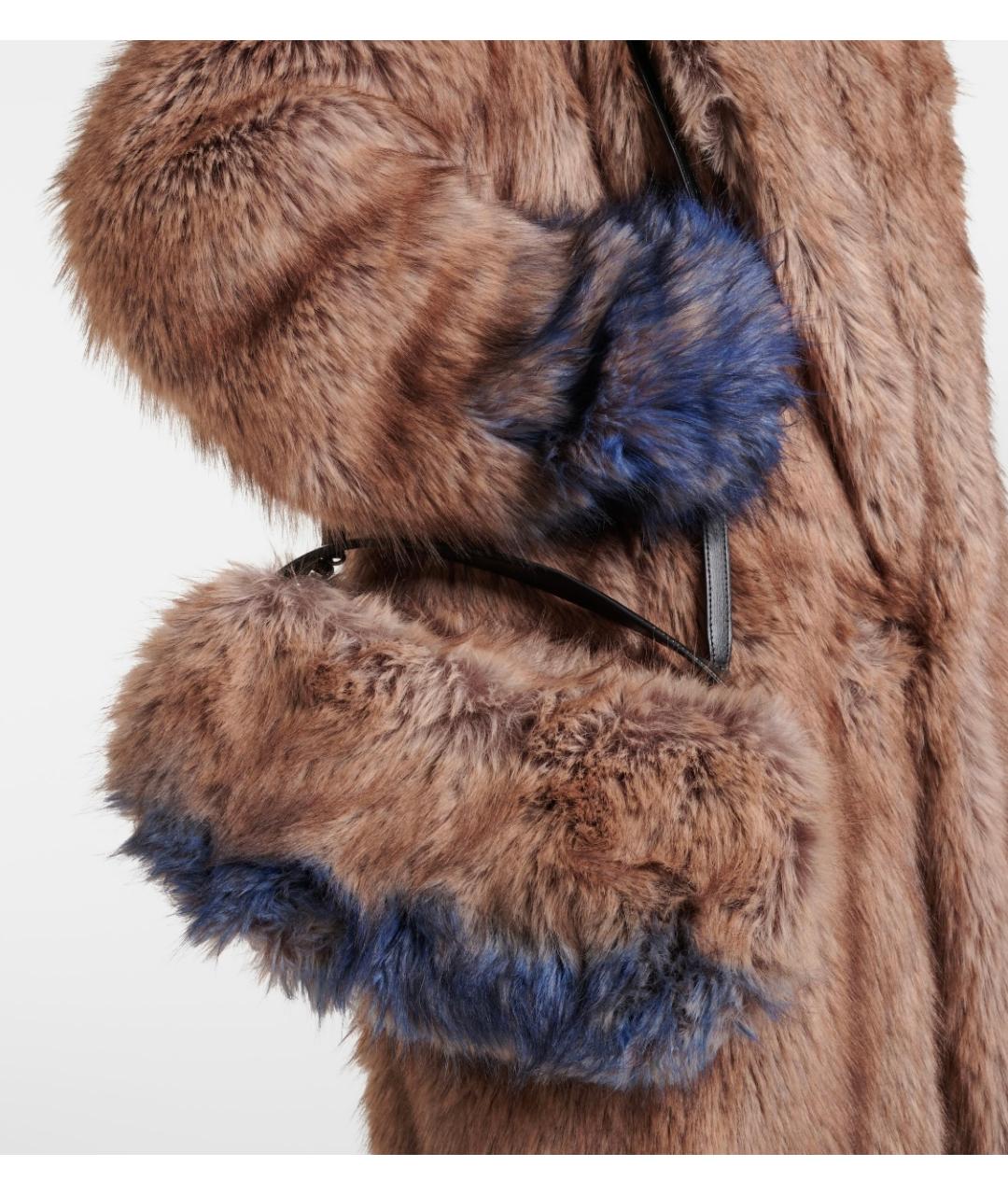 COPERNI Коричневая меховая сумка с короткими ручками, фото 2