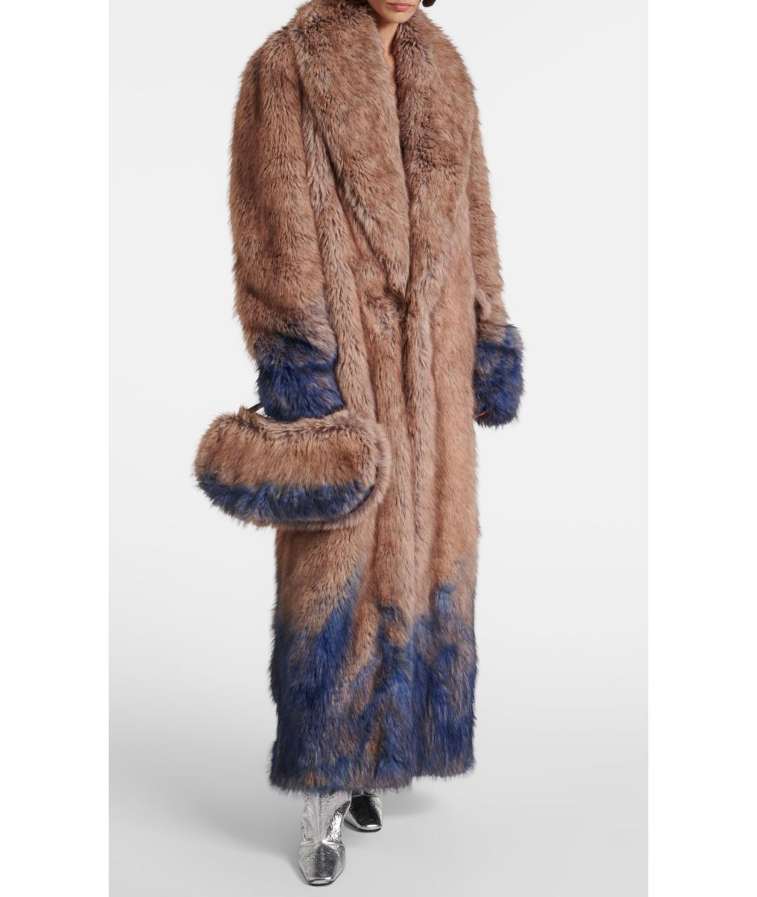 COPERNI Коричневая меховая сумка с короткими ручками, фото 3