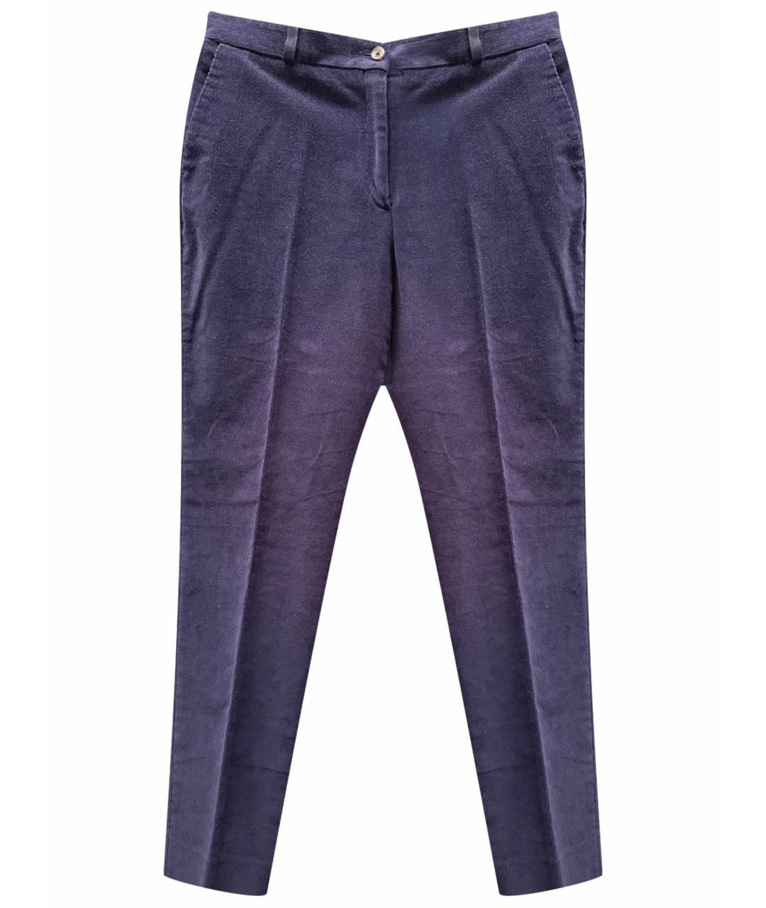 ETRO Фиолетовые хлопковые прямые брюки, фото 1