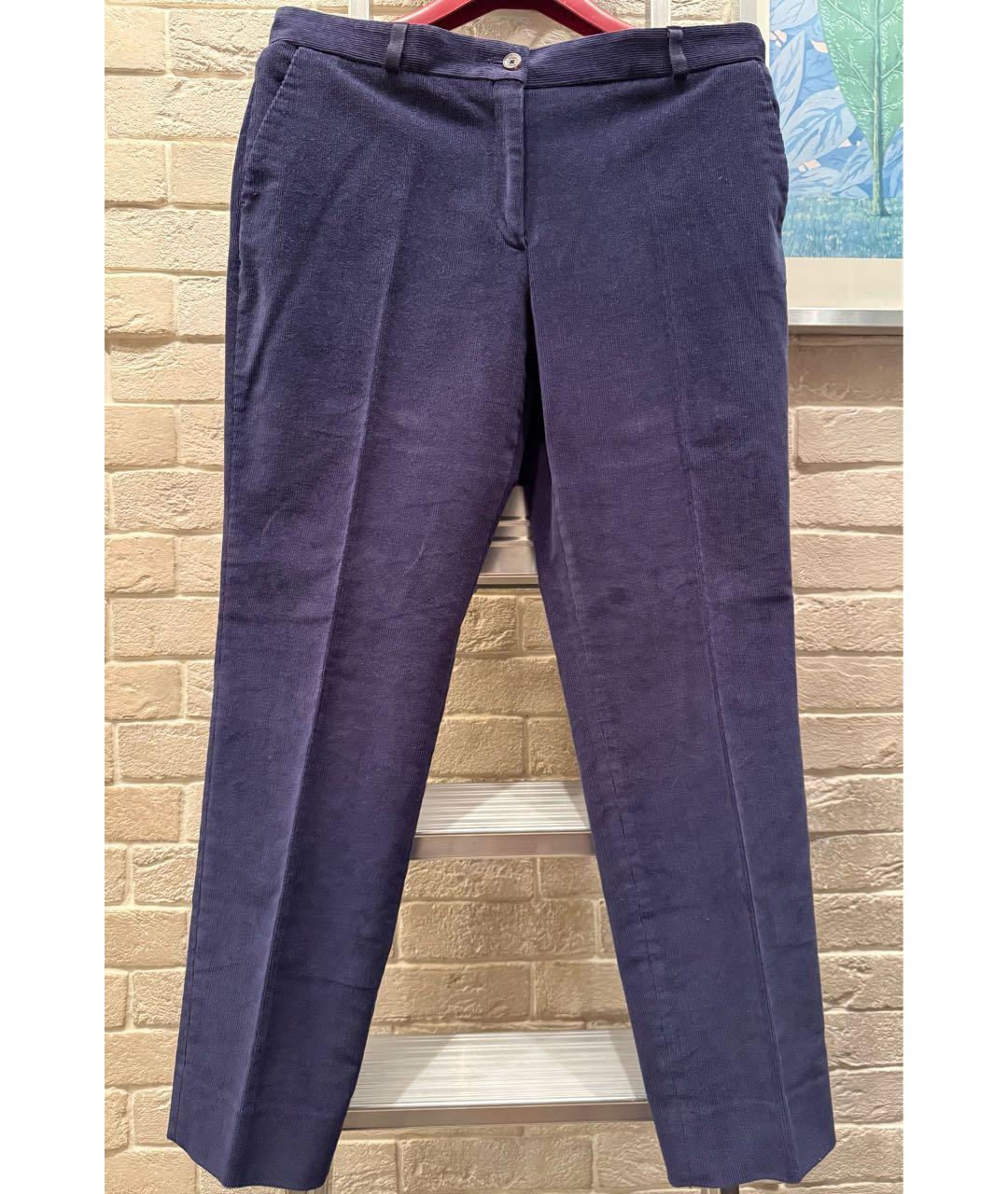 ETRO Фиолетовые хлопковые прямые брюки, фото 7