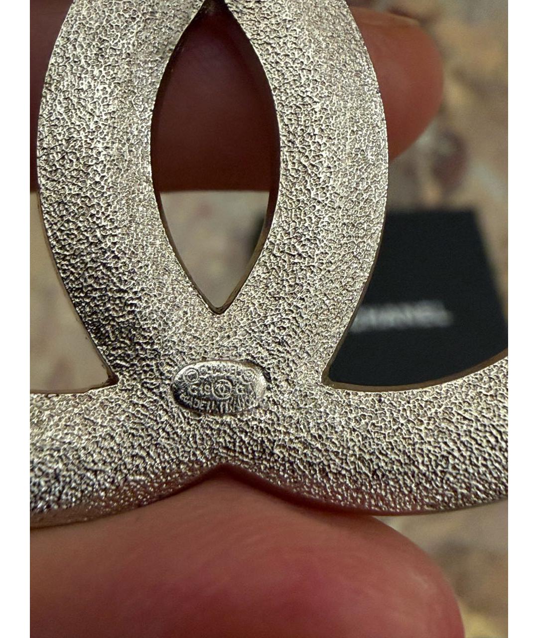 CHANEL Белая металлическая булавка / брошь, фото 3