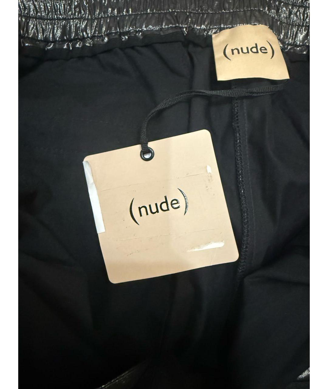 NUDE Черные хлопковые прямые брюки, фото 3