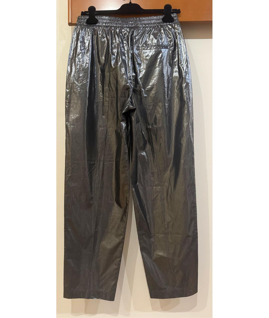 NUDE Черные хлопковые прямые брюки, фото 2