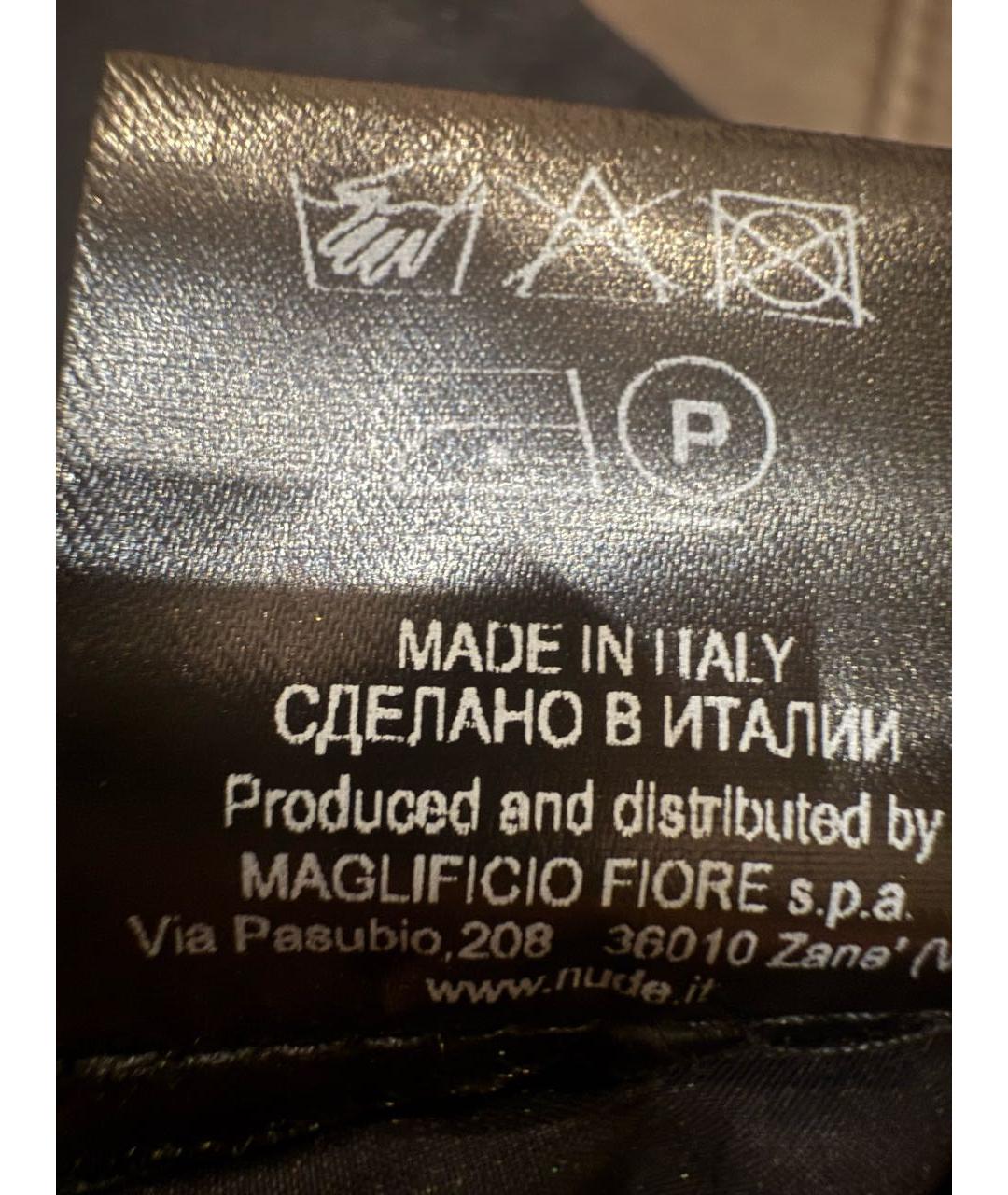 NUDE Черные хлопковые прямые брюки, фото 7