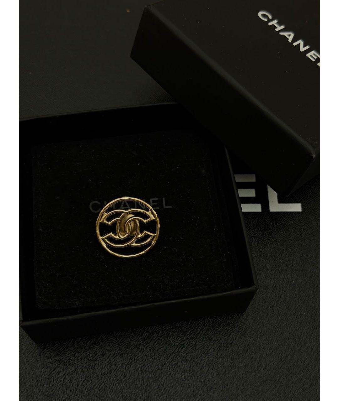 CHANEL Золотая металлическая булавка / брошь, фото 5