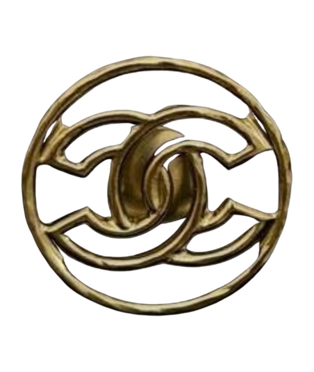 CHANEL Золотая металлическая булавка / брошь, фото 1