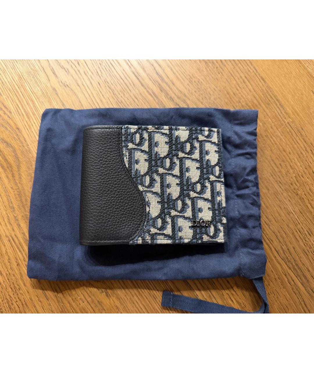 CHRISTIAN DIOR Черный кожаный кошелек, фото 5