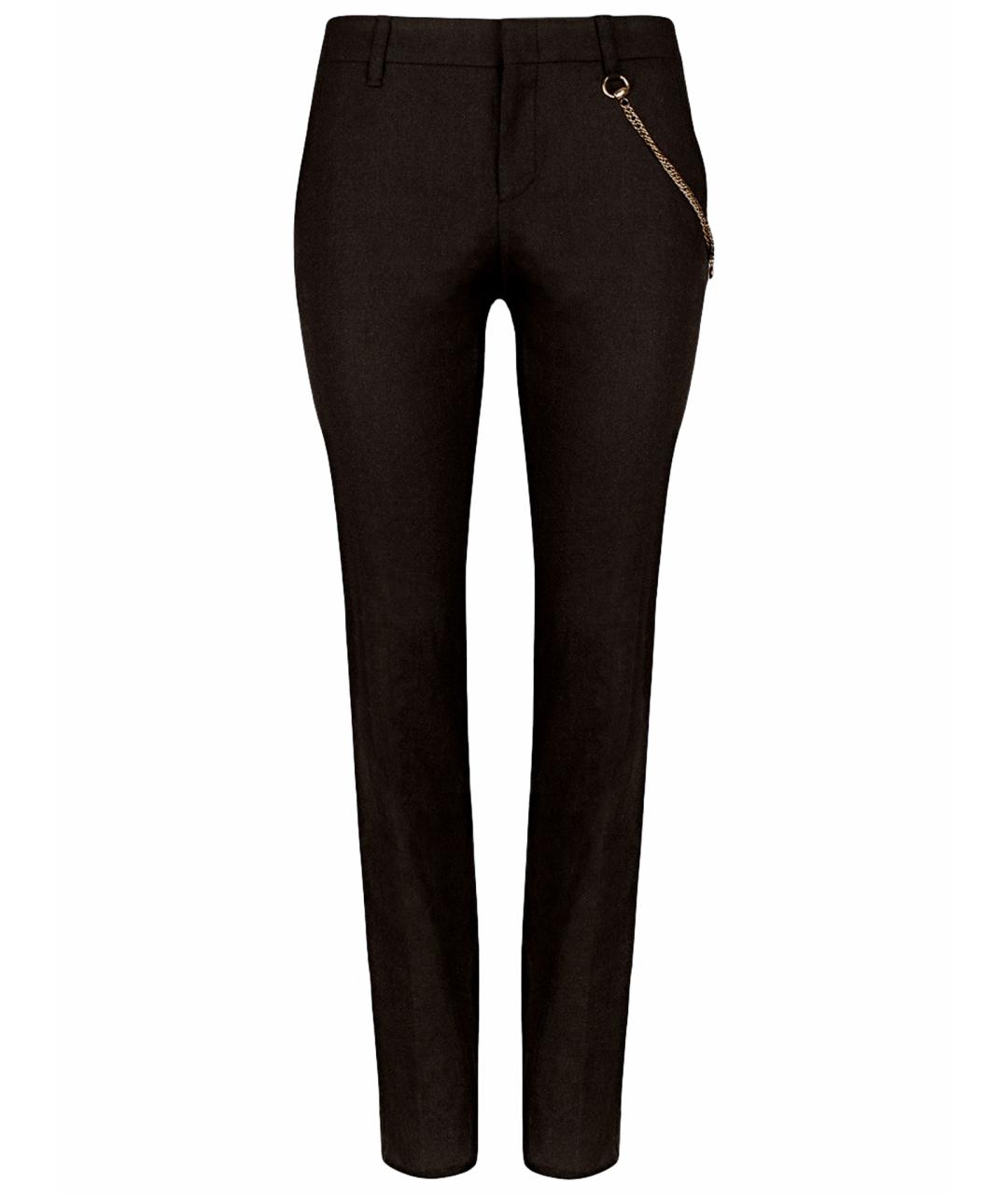 GUCCI Черные шерстяные брюки узкие, фото 1