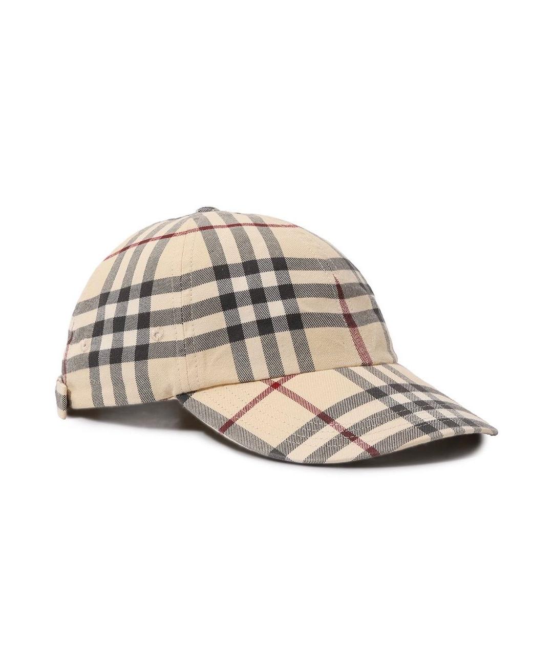 BURBERRY Бежевая хлопковая кепка, фото 6