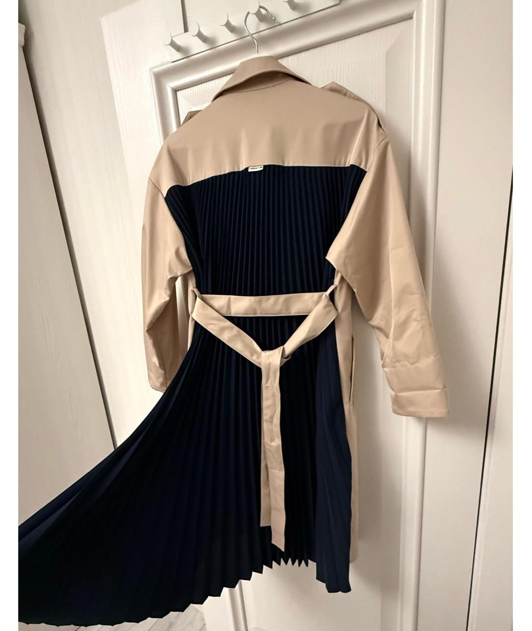 TWIN-SET Бежевый полиэстеровый тренч/плащ, фото 2