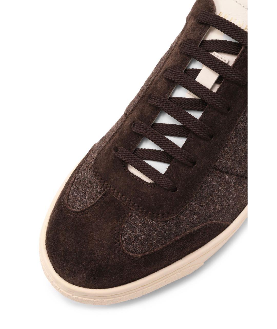 BRUNELLO CUCINELLI Коричневые замшевые низкие кроссовки / кеды, фото 3