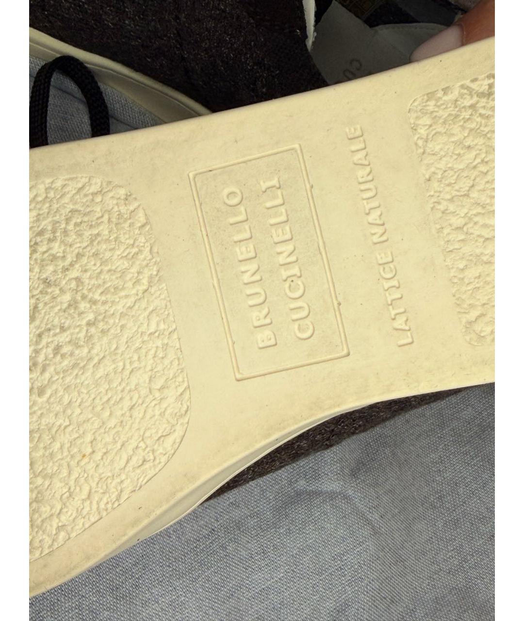 BRUNELLO CUCINELLI Коричневые замшевые низкие кроссовки / кеды, фото 8