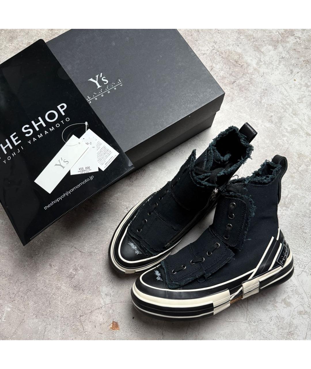 YOHJI YAMAMOTO Черные высокие кроссовки / кеды, фото 9