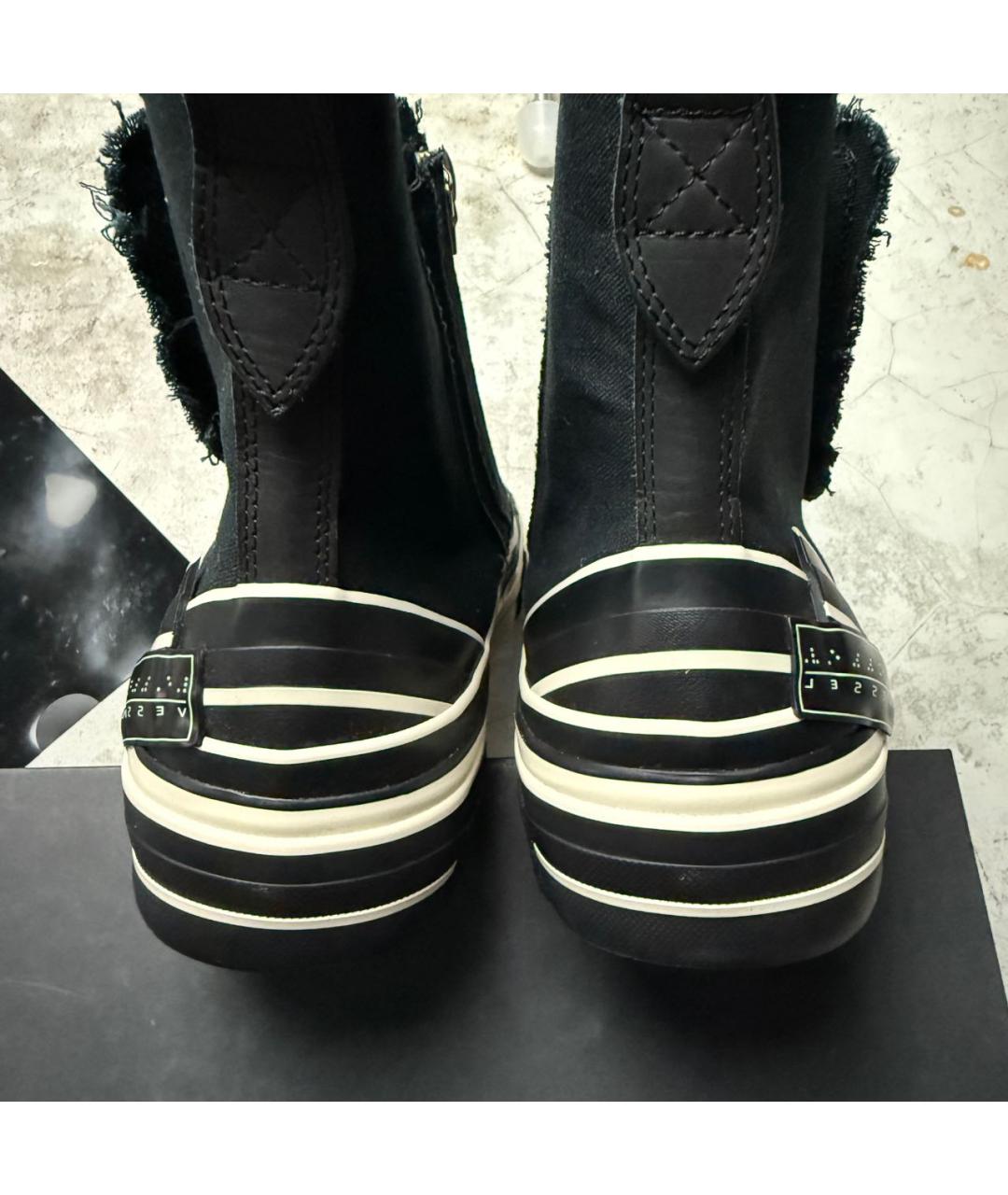 YOHJI YAMAMOTO Черные высокие кроссовки / кеды, фото 5