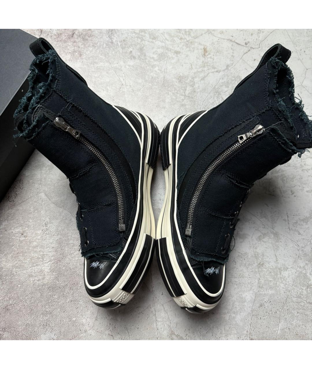 YOHJI YAMAMOTO Черные высокие кроссовки / кеды, фото 4