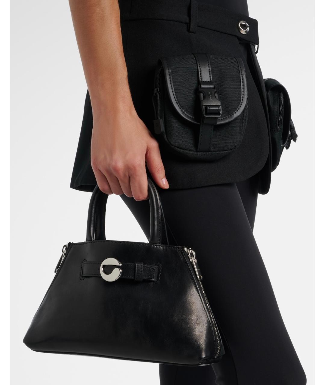 COPERNI Черная кожаная сумка с короткими ручками, фото 4