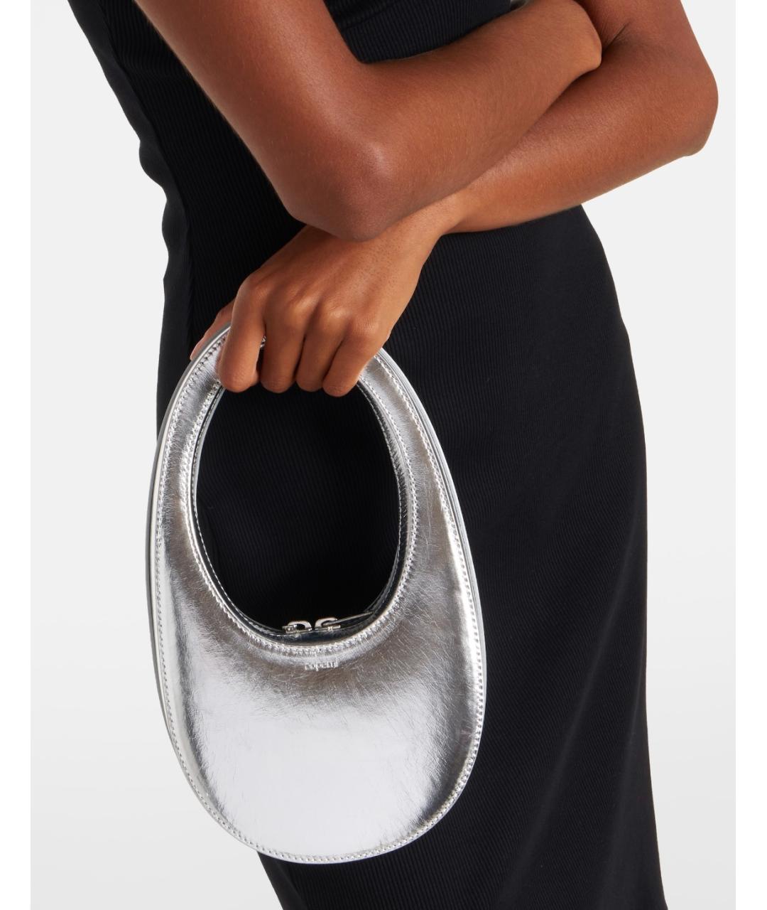 COPERNI Серебряная кожаная сумка с короткими ручками, фото 3