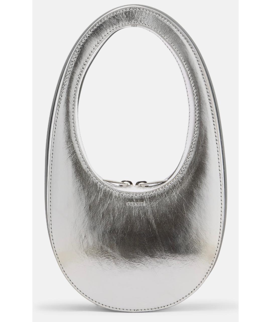 COPERNI Серебряная кожаная сумка с короткими ручками, фото 5