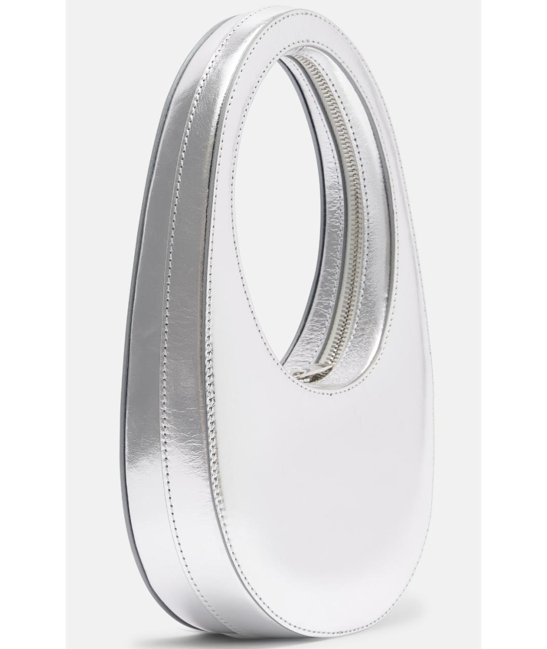 COPERNI Серебряная кожаная сумка с короткими ручками, фото 4