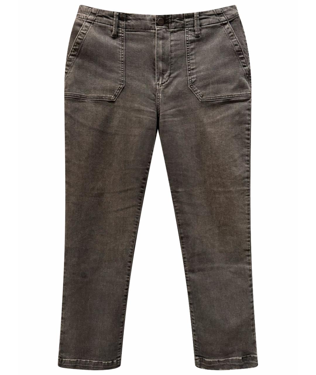 PAIGE Серые хлопковые прямые брюки, фото 1