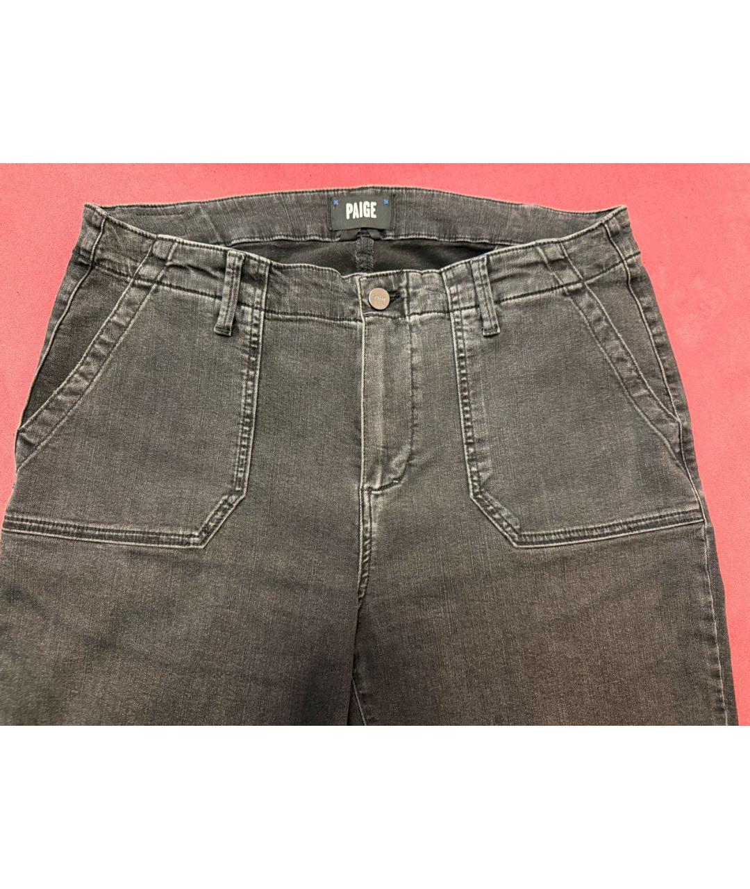 PAIGE Серые хлопковые прямые брюки, фото 3