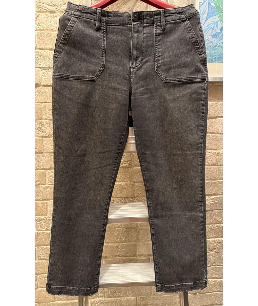 PAIGE Серые хлопковые прямые брюки, фото 9