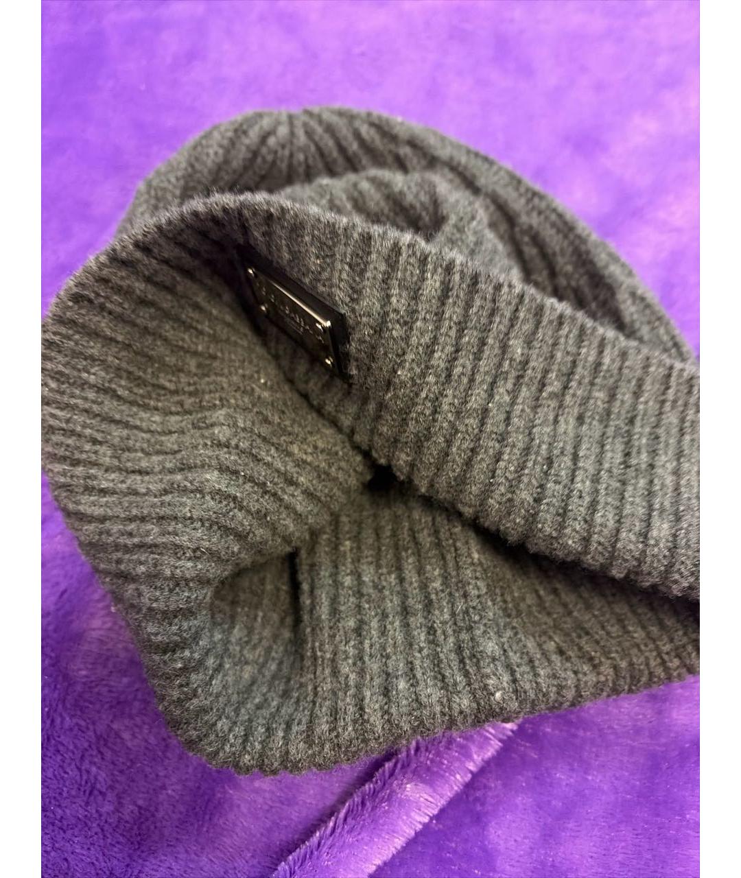 DOLCE&GABBANA Серая кашемировая шапка, фото 4