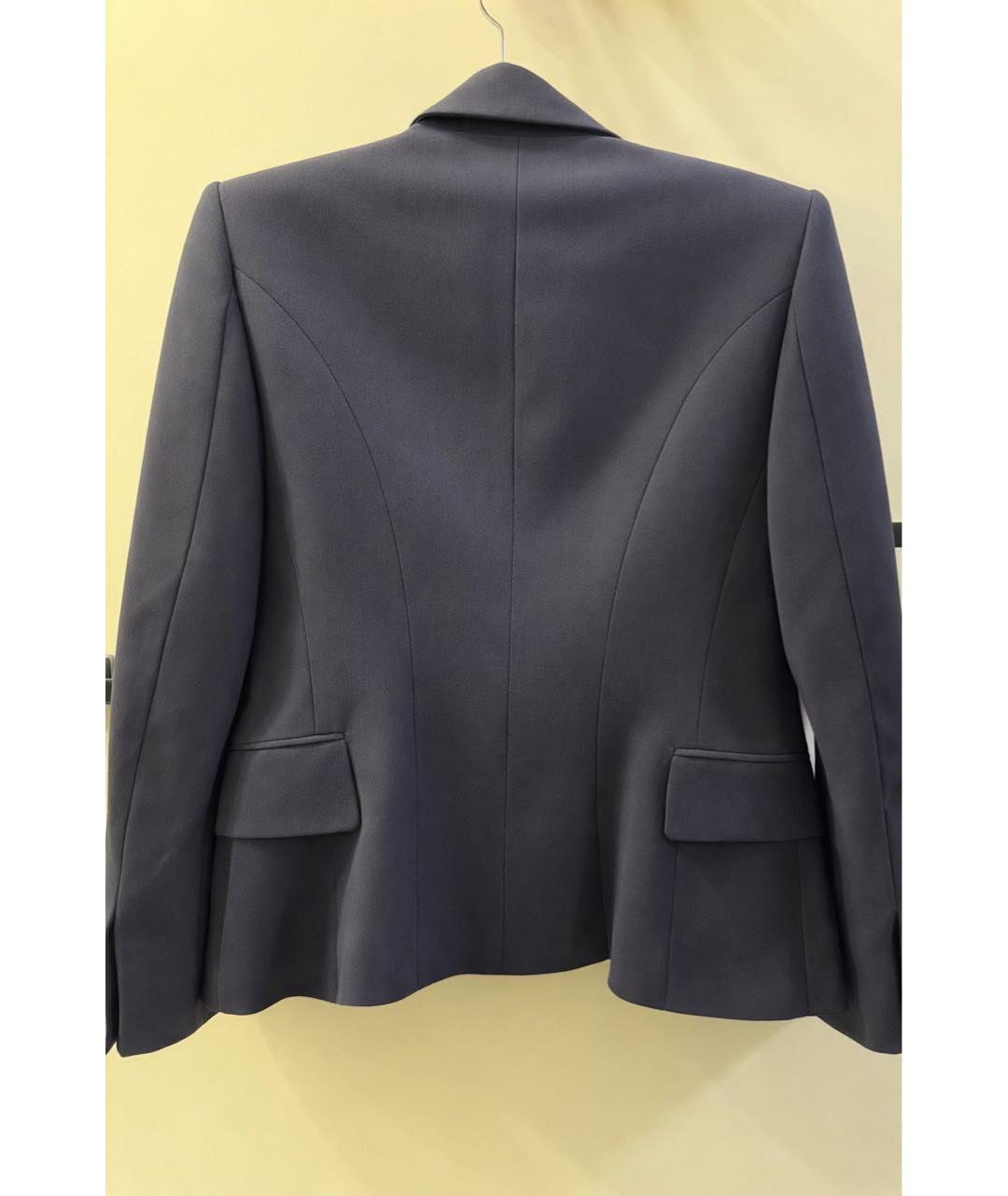 BALMAIN Темно-синий шерстяной жакет/пиджак, фото 2