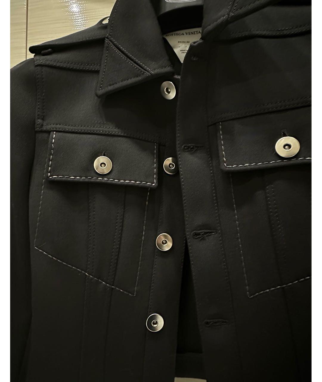 BOTTEGA VENETA Черный шерстяной жакет/пиджак, фото 3