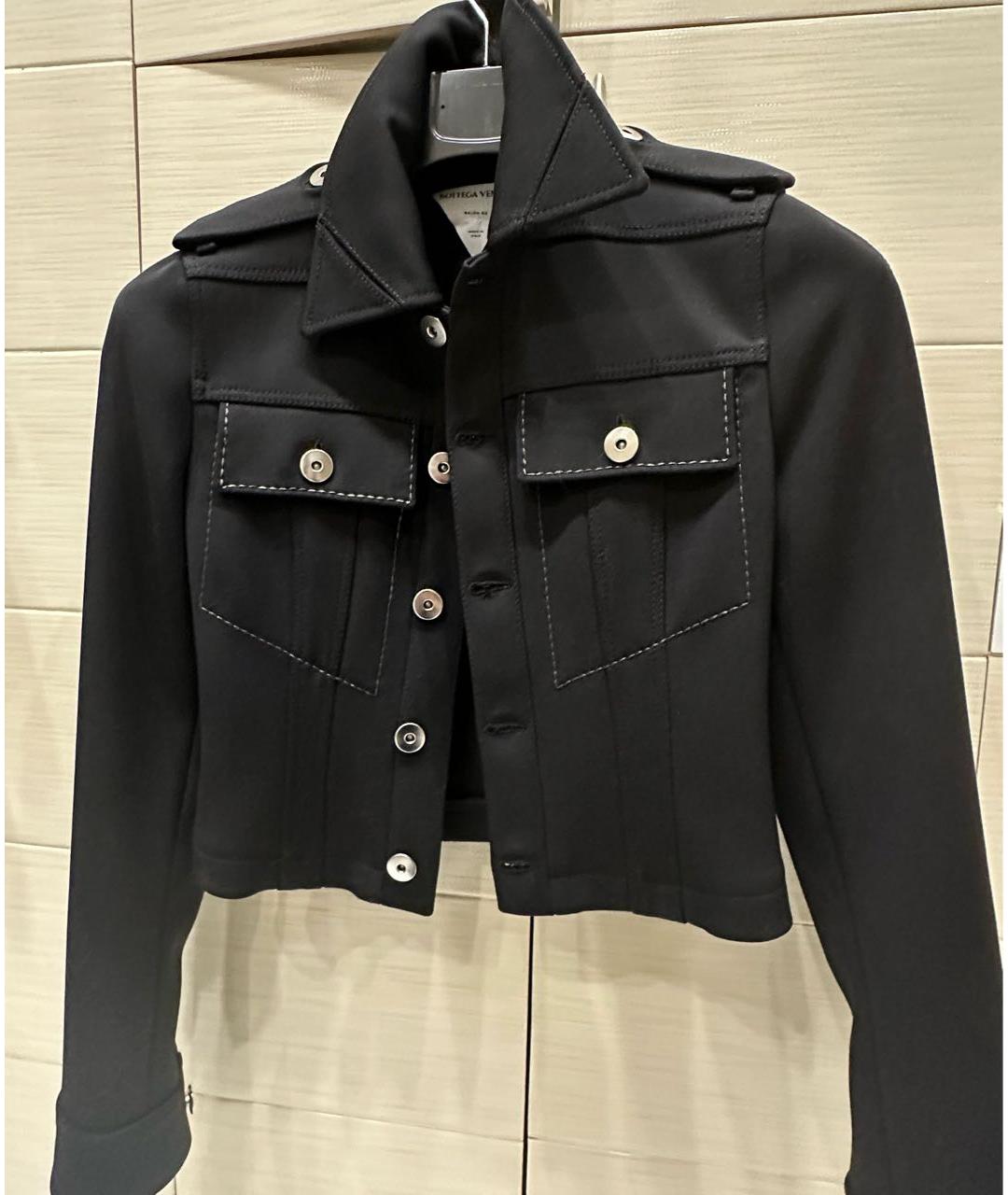 BOTTEGA VENETA Черный шерстяной жакет/пиджак, фото 5