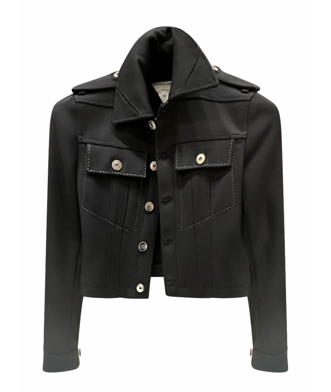 BOTTEGA VENETA Черный шерстяной жакет/пиджак, фото 1