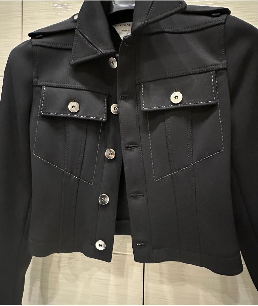 BOTTEGA VENETA Черный шерстяной жакет/пиджак, фото 4