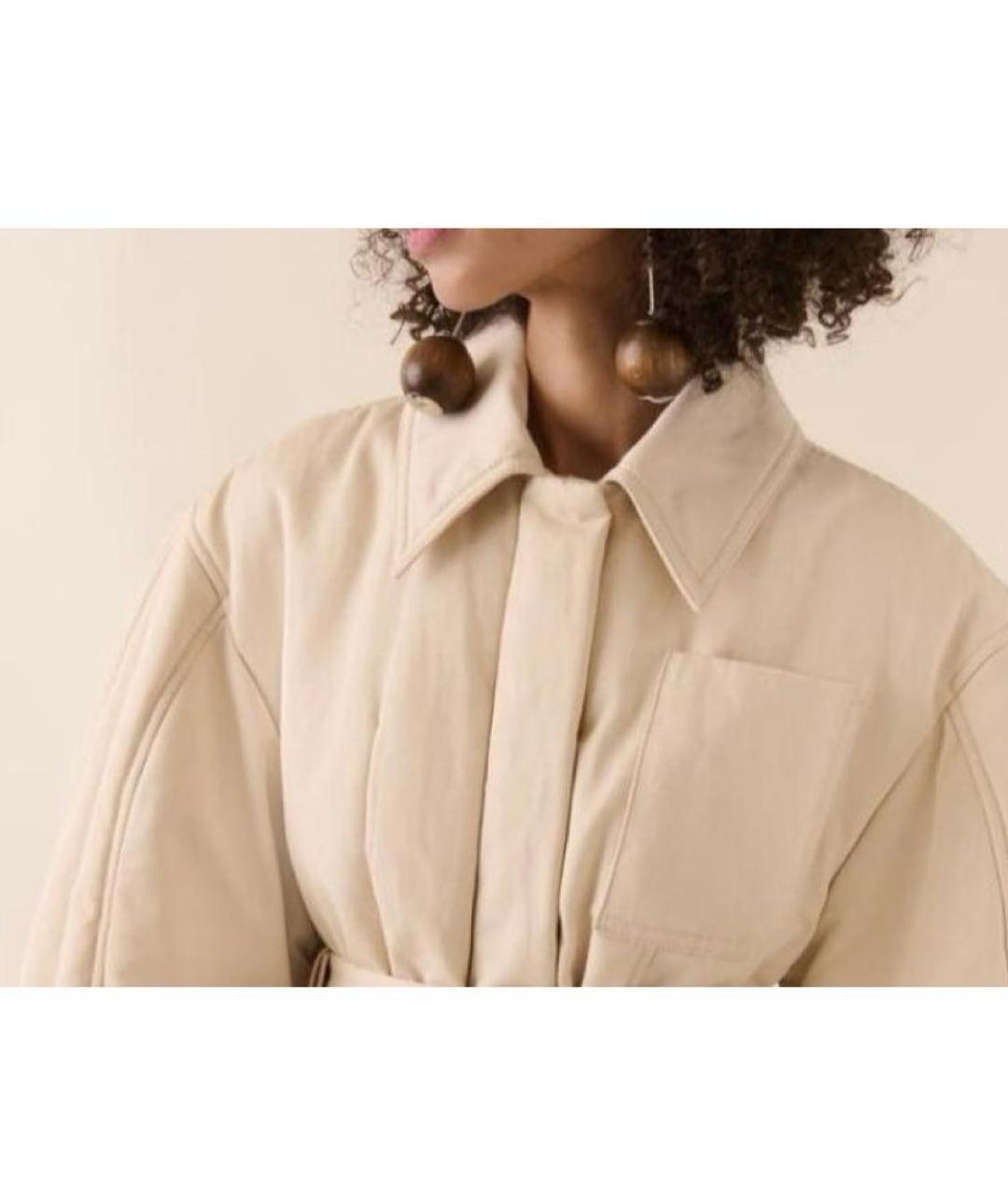 JACQUEMUS Бежевая хлопковая куртка, фото 4