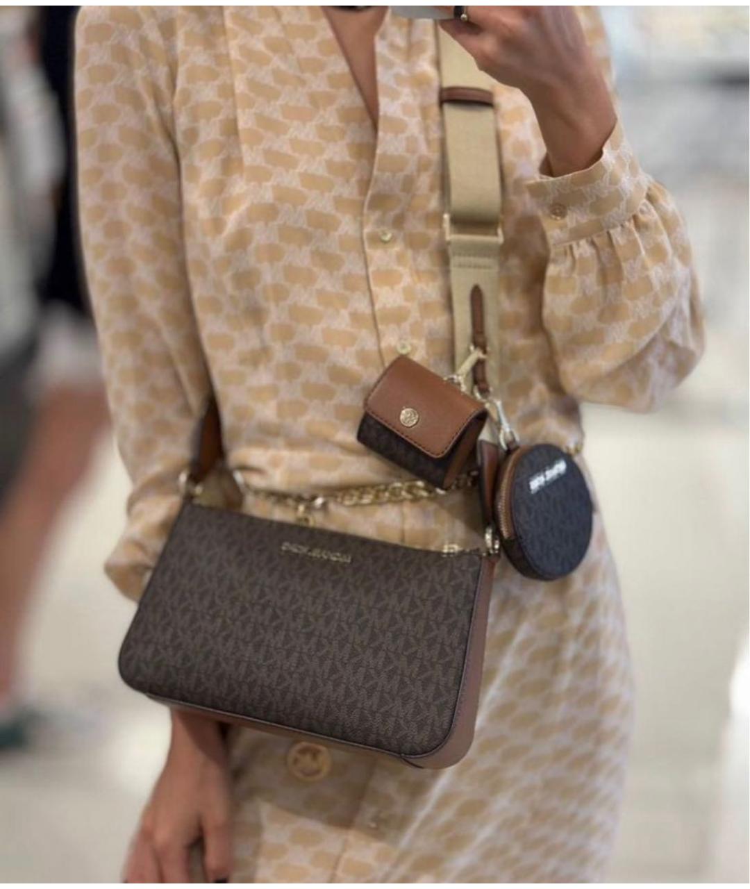 MICHAEL KORS Коричневая сумка через плечо, фото 7