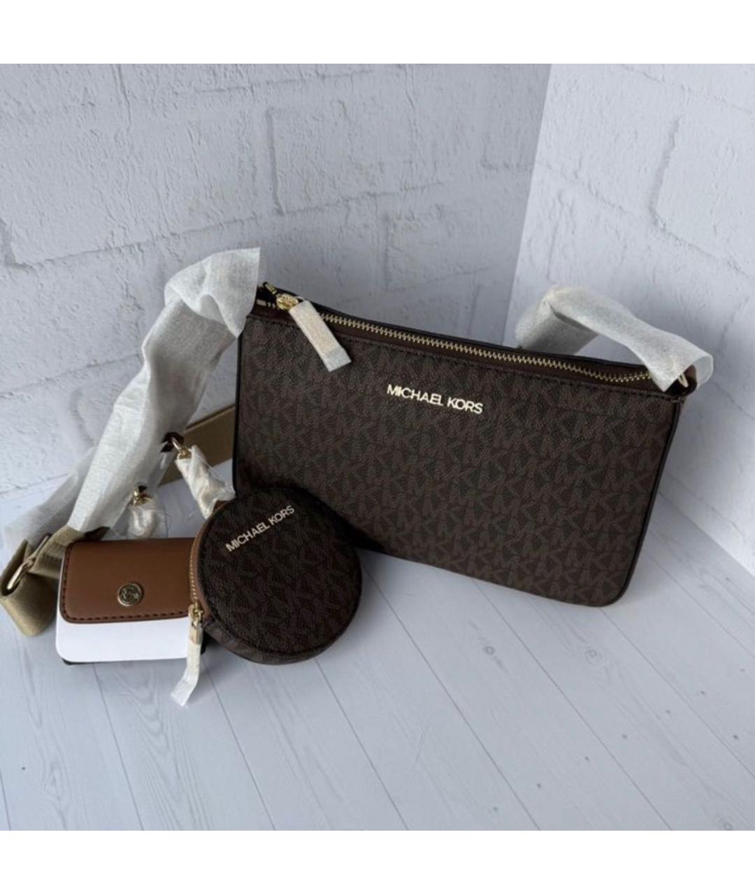 MICHAEL KORS Коричневая сумка через плечо, фото 6