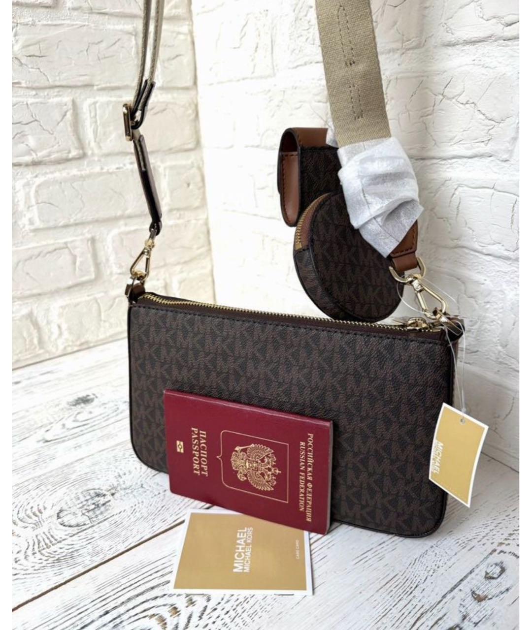 MICHAEL KORS Коричневая сумка через плечо, фото 3