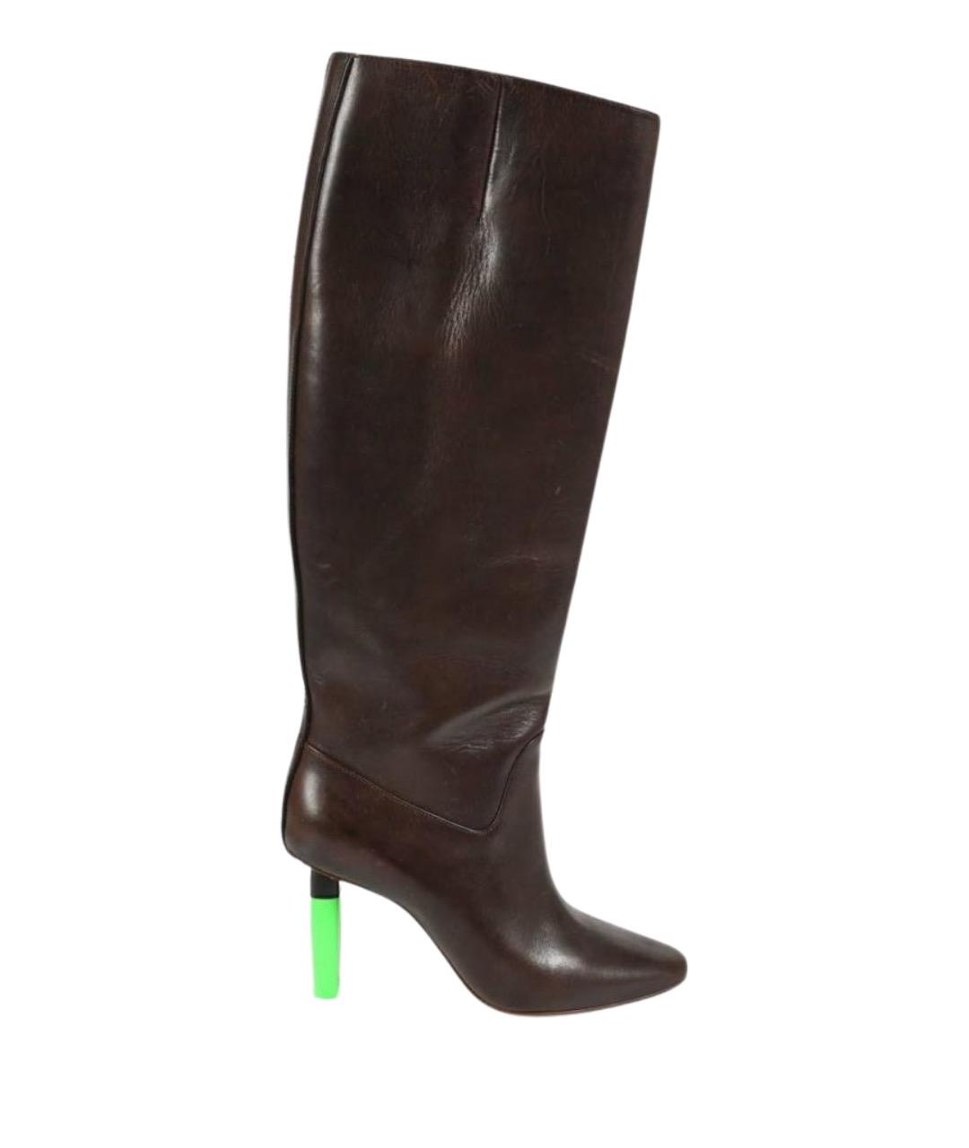 VETEMENTS Коричневые кожаные сапоги, фото 1