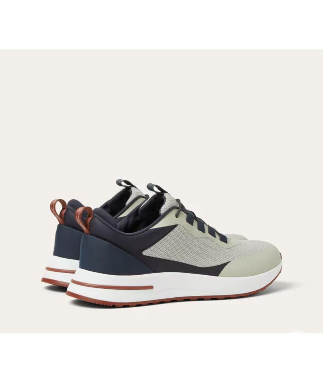 LORO PIANA Мульти текстильные низкие кроссовки / кеды, фото 4