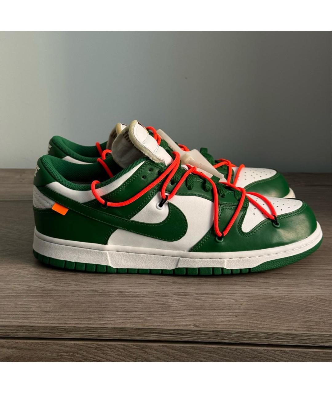 NIKE X OFF-WHITE Белые кожаные низкие кроссовки / кеды, фото 8