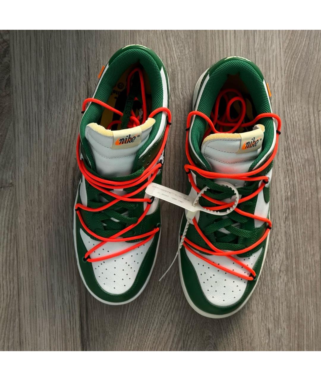 NIKE X OFF-WHITE Белые кожаные низкие кроссовки / кеды, фото 3