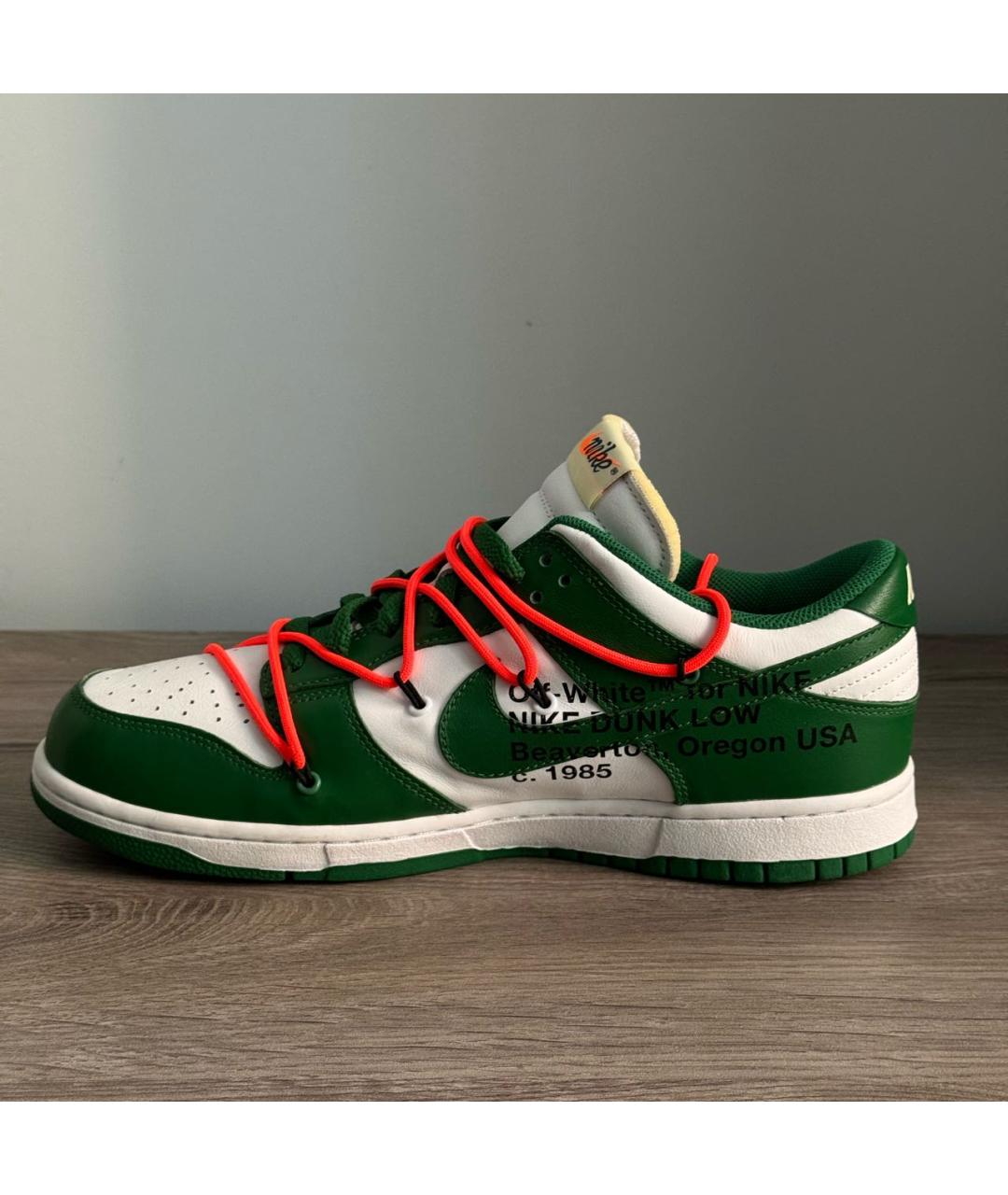 NIKE X OFF-WHITE Белые кожаные низкие кроссовки / кеды, фото 7