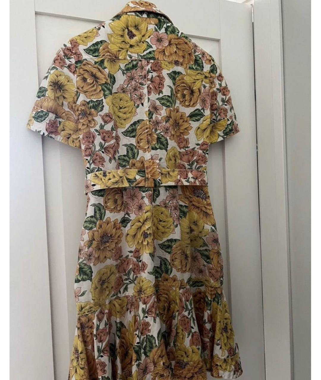 ZIMMERMANN Мульти льняное повседневное платье, фото 2