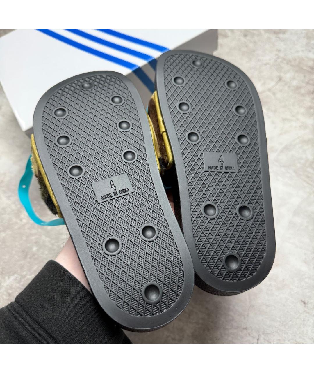 ADIDAS Черные шлепанцы, фото 5