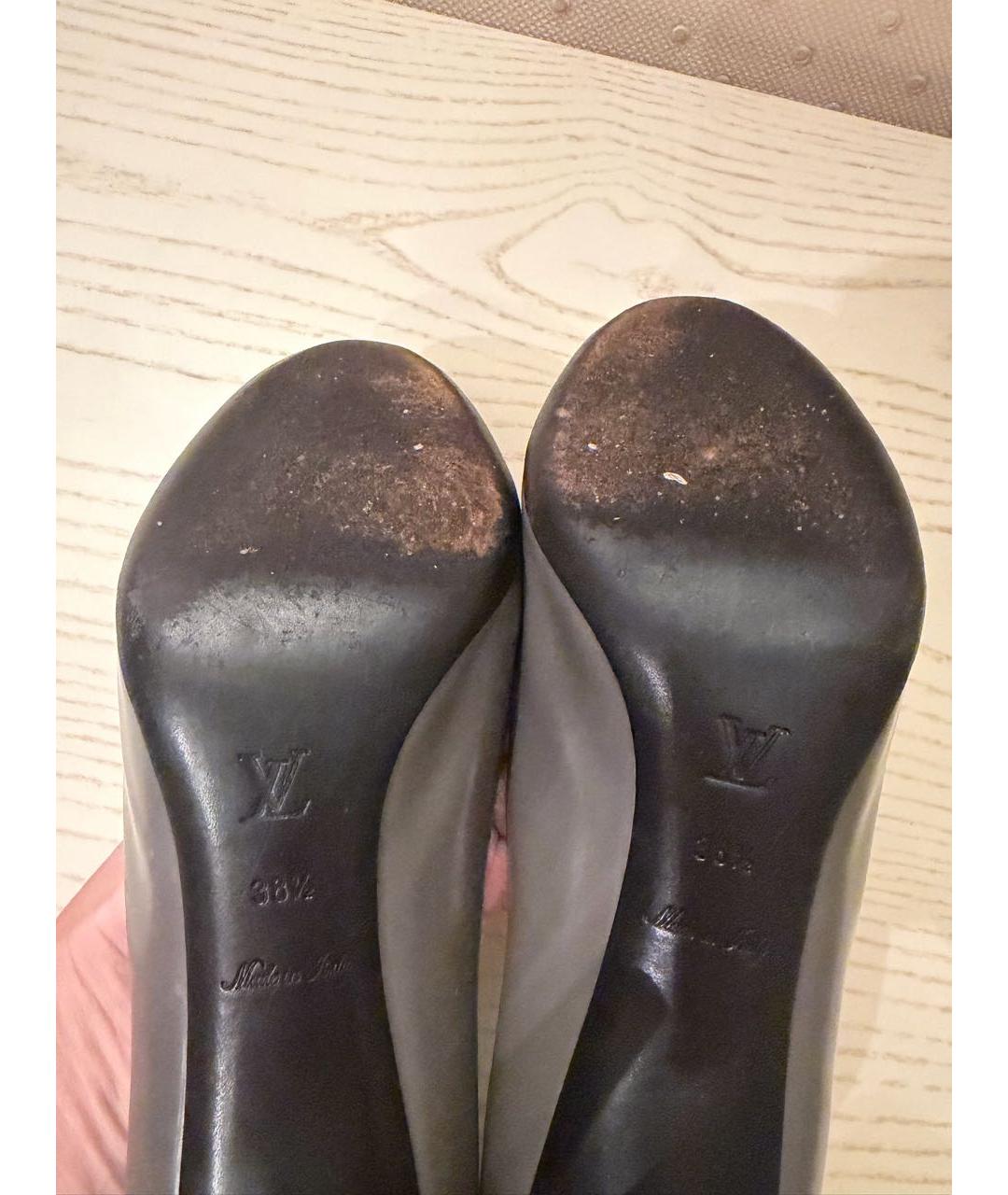 LOUIS VUITTON Серые кожаные туфли, фото 7
