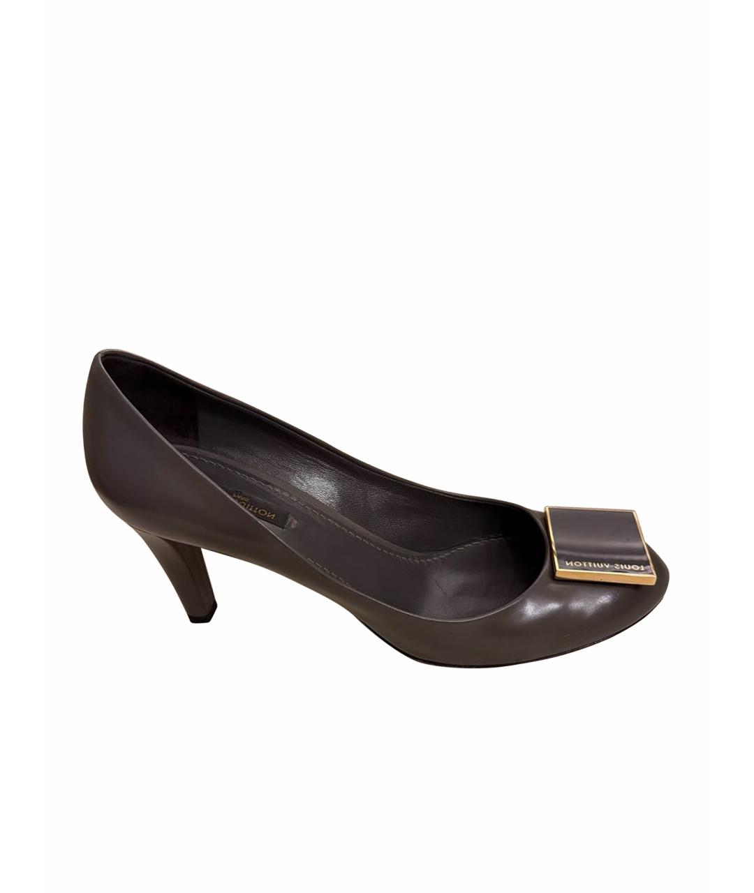 LOUIS VUITTON Серые кожаные туфли, фото 1