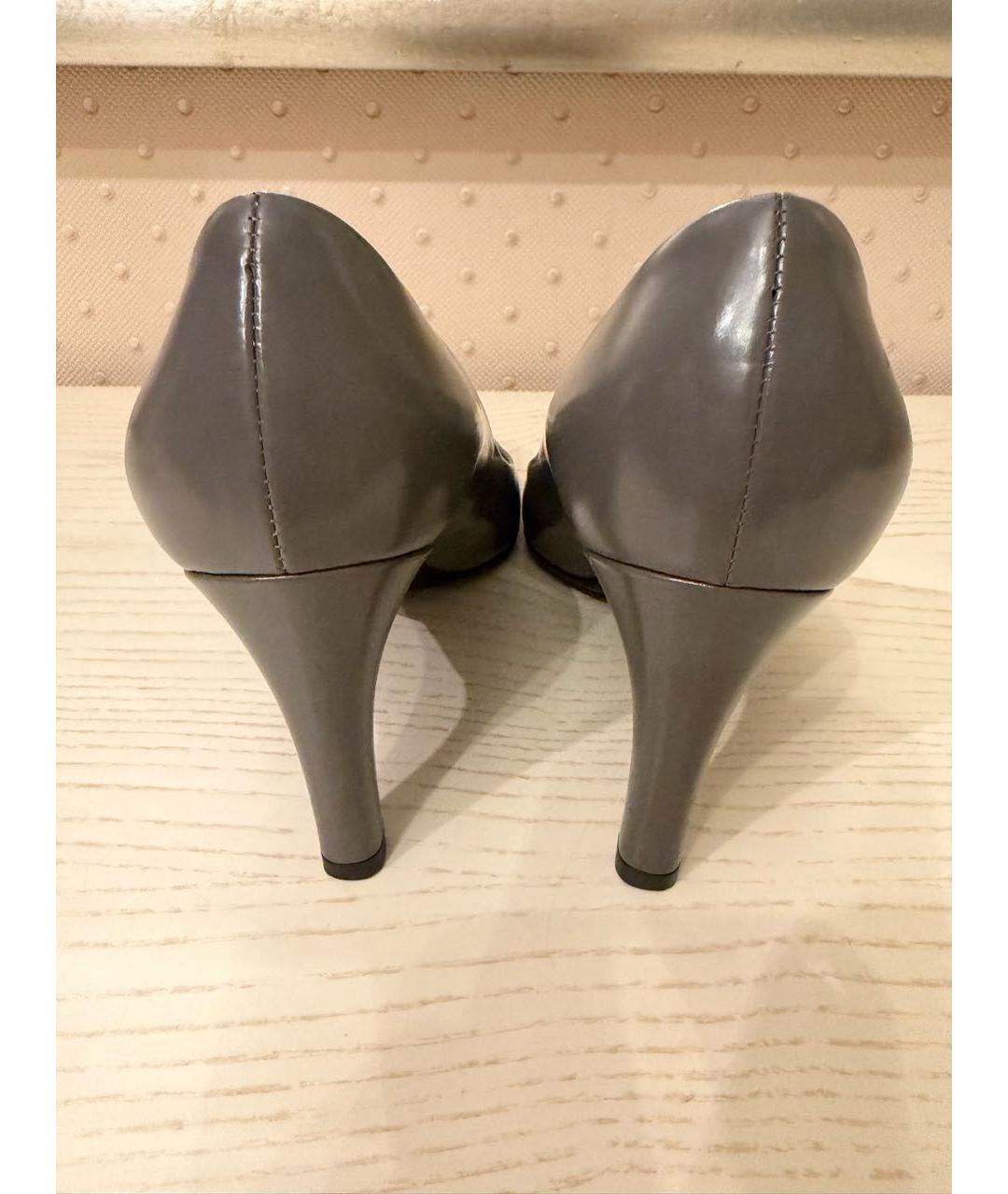 LOUIS VUITTON Серые кожаные туфли, фото 6